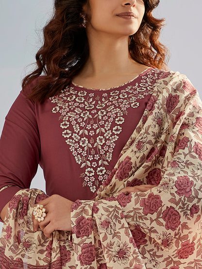 WOMEN EMBRODERIED CHANDERI KURTI WITH PANT AND DUPATTA NEW DESIGN WOMENS KURTIS IN CHANDERI FABRIC | SILK KURTIS | WOMEN KURTIS | KURTIS FOR WOMEN | PRINTED KURTIS | PRINTED RAYON KURTI