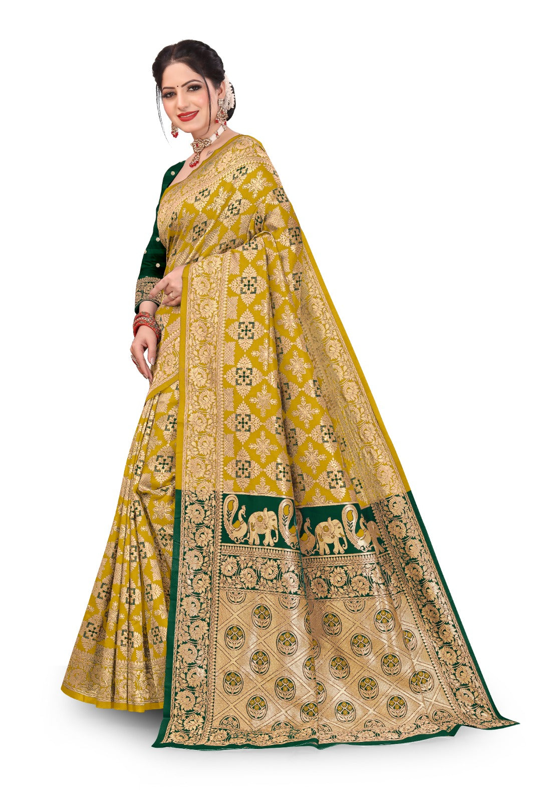 Patola Silk Saree with Full Heavy Zari Woven Design and Blouse
