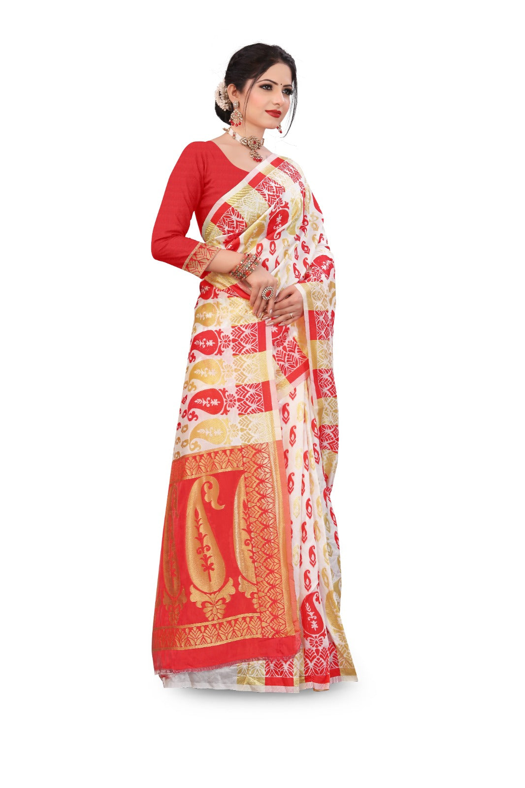 Cotton Soft dhakai jamdani saree