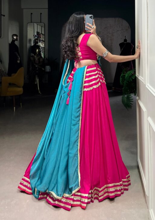 Traditional Pink Color Pure Rayon Lehenga Choli
