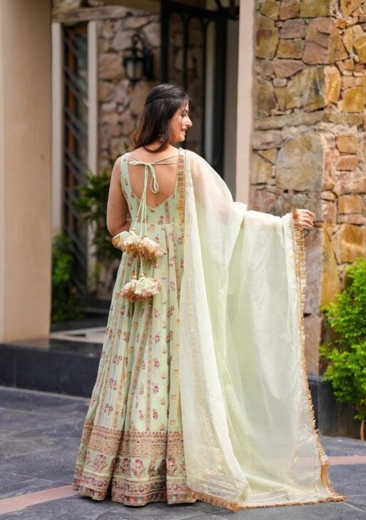 Designer Embroidered Georgette Gown