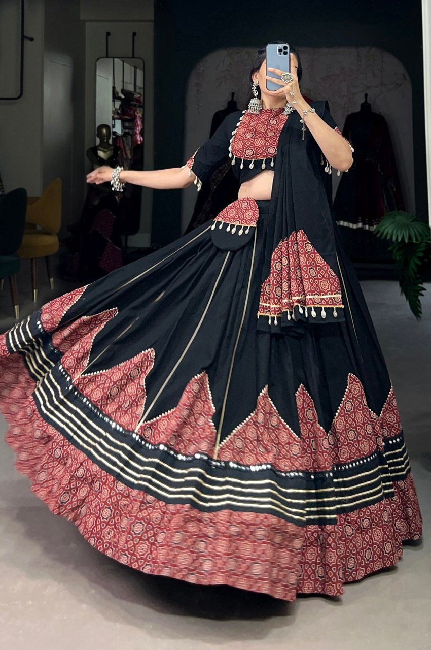 Navratri Pure Cotton Lehenga Choli by DhingliMatching