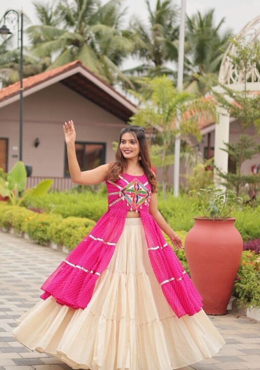 Navratri Pink Lehenga Choli Set