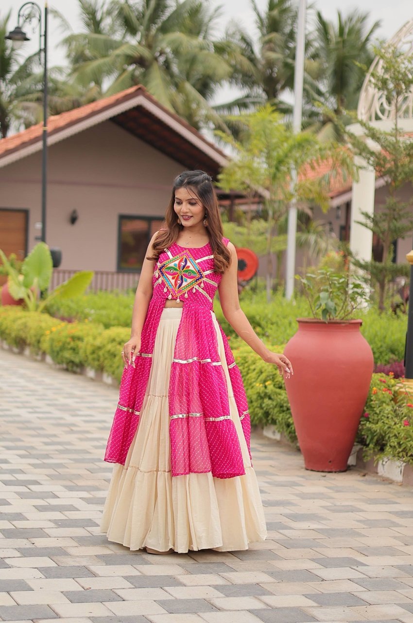Navratri Pink Lehenga Choli Set - Image 2