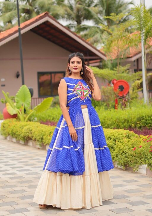 Navratri Blue Lehenga Choli Set