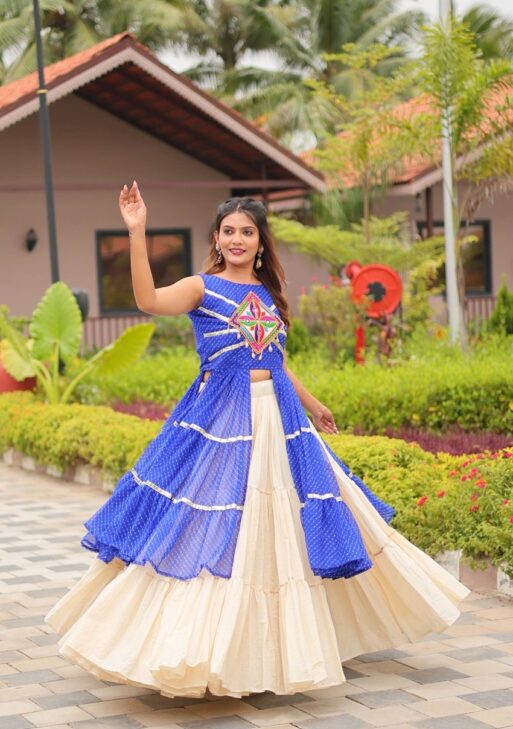 Navratri Blue Lehenga Choli Set