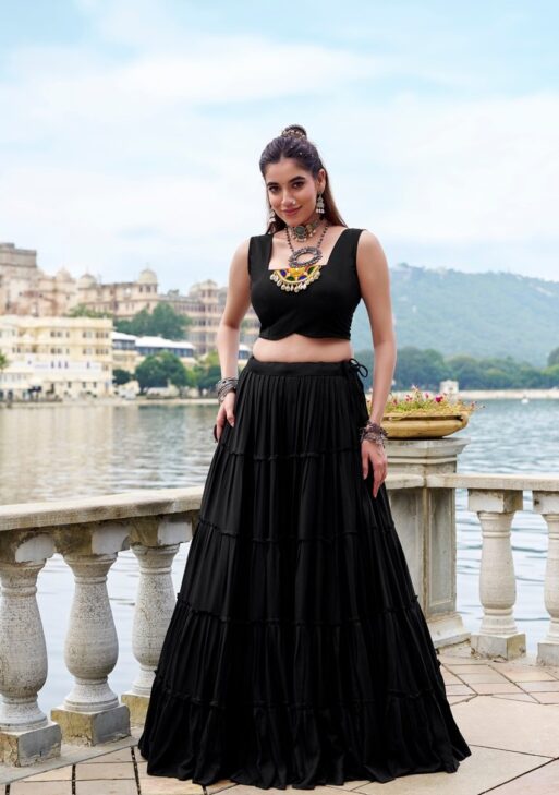 Elegant Black Navratri Lehenga Choli