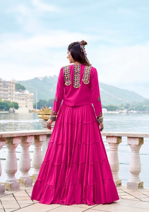 Elegant PinkNavratri Lehenga Choli