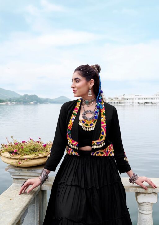 Elegant Black Navratri Lehenga Choli